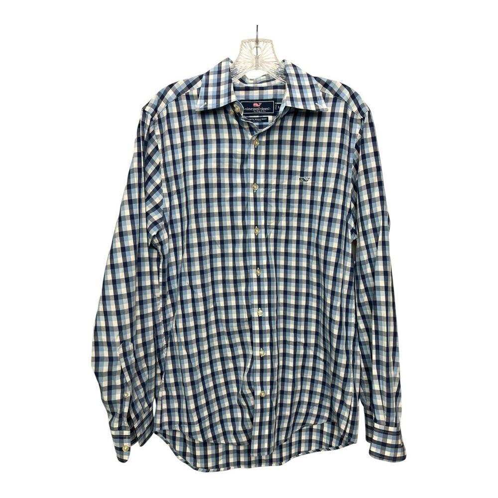 Vineyard Vines Whale Shirt Men's Small Plaid Slim Fit Button Down